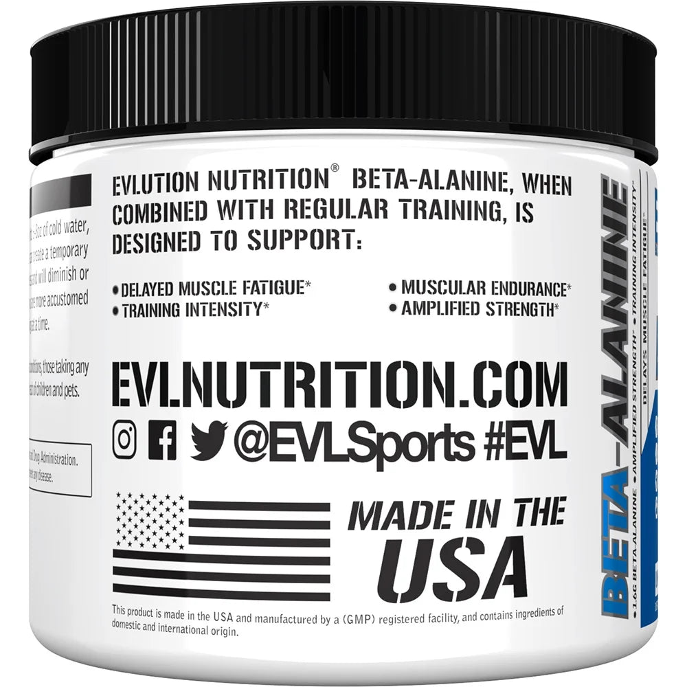 EVLution Nutrition Beta-Alanine, Unflavored - 200 grams banner