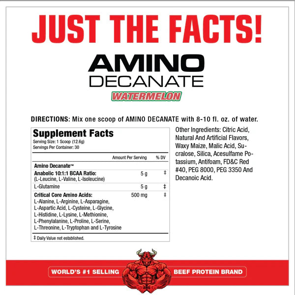 MuscleMeds Amino Decanate akcija pigu - sudetis arbuzo sk