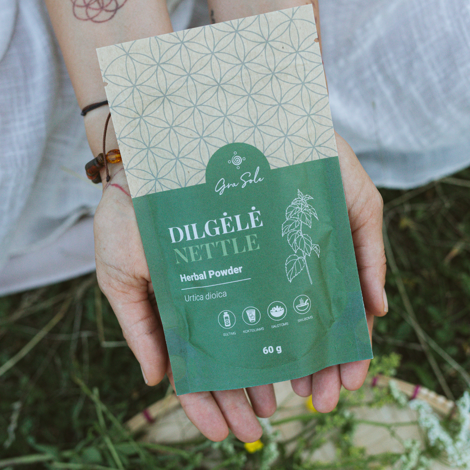 GraSole DILGĖLĖ (LAPŲ MILTELIAI) 60g baneris