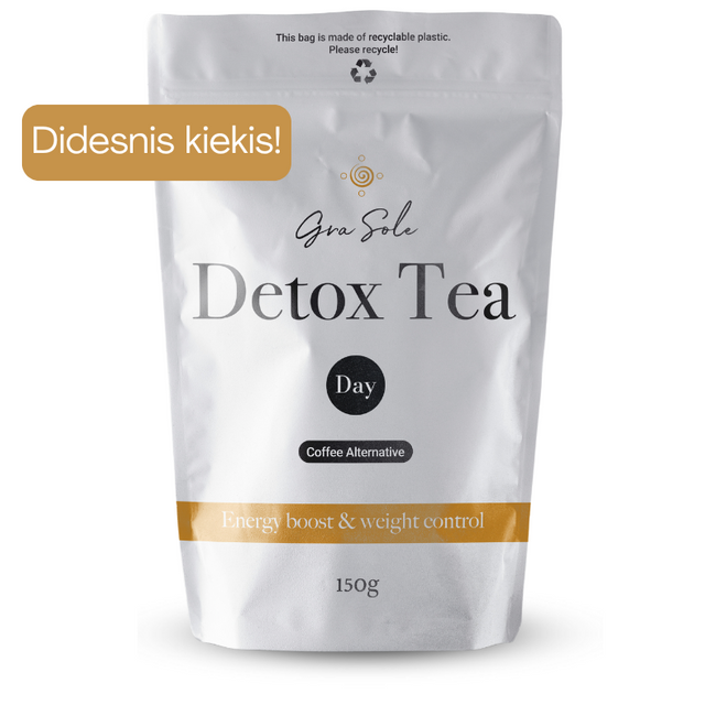 GraSole „DETOX TEA DAY“ – Funkcinė augalinė arbata (150 g) kaina