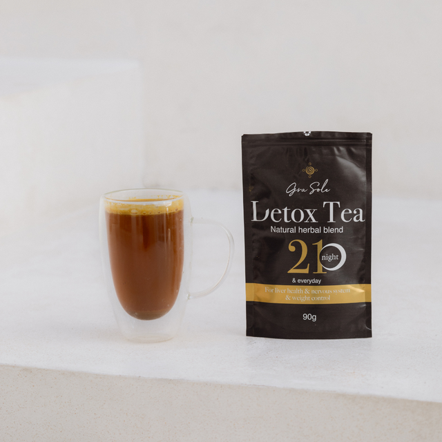GraSole „DETOX TEA NIGHT“ – Vakarinė funkcinė žolelių arbata (90 g) baneris