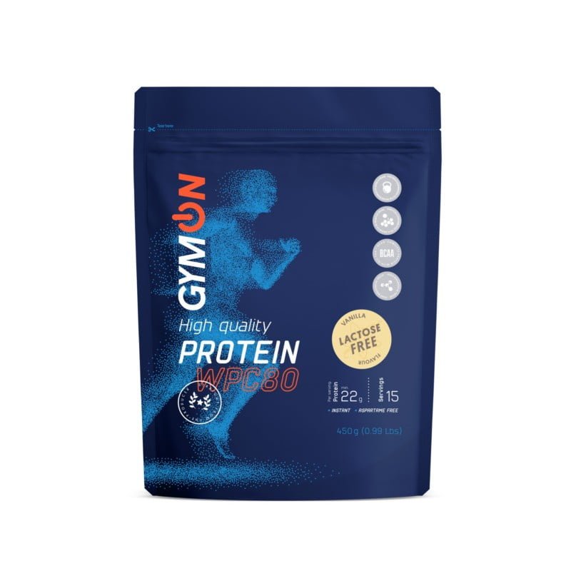 GymON išrūgų baltymai be laktozės 450g akcija