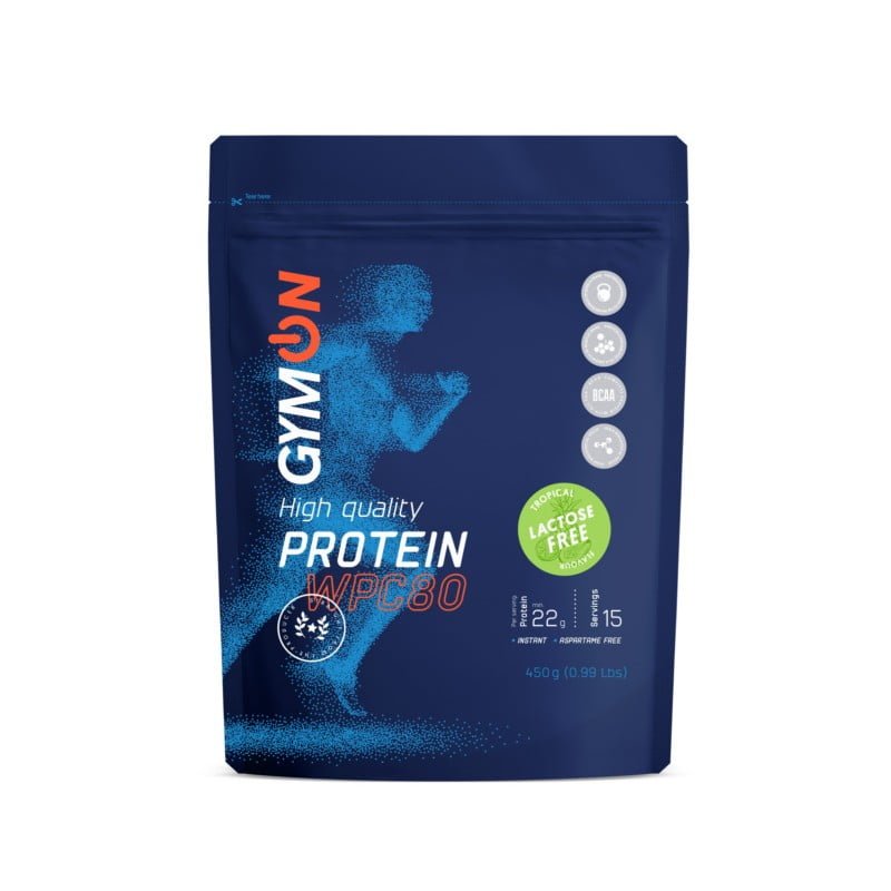 GymON išrūgų baltymai be laktozės 450g pigu