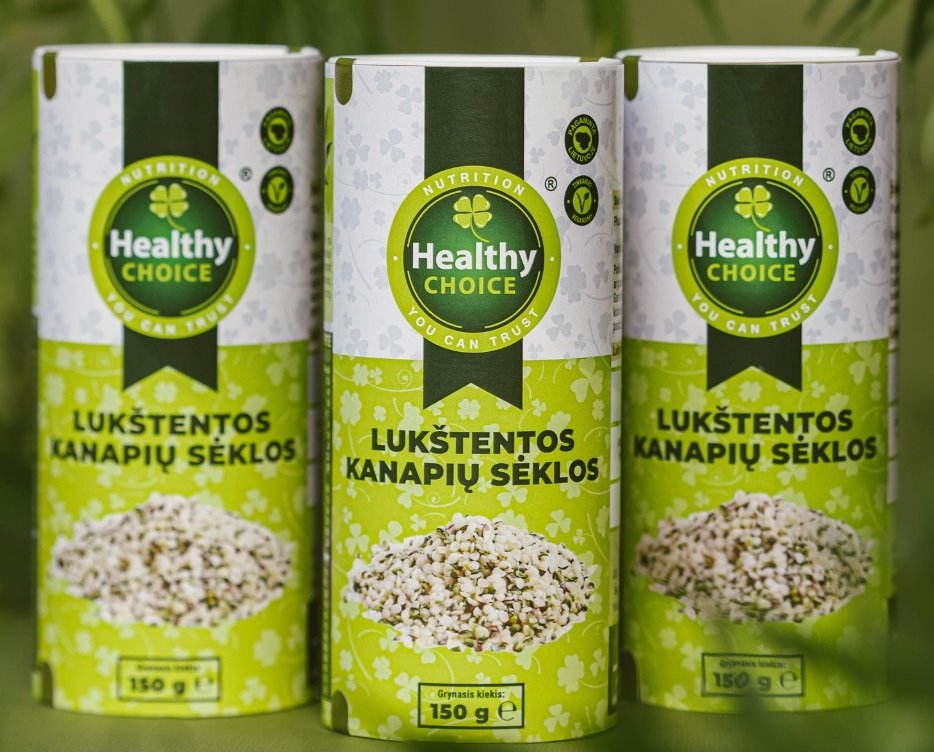 Healthy Choice Lukštentos kanapių sėklos, 150g kaina