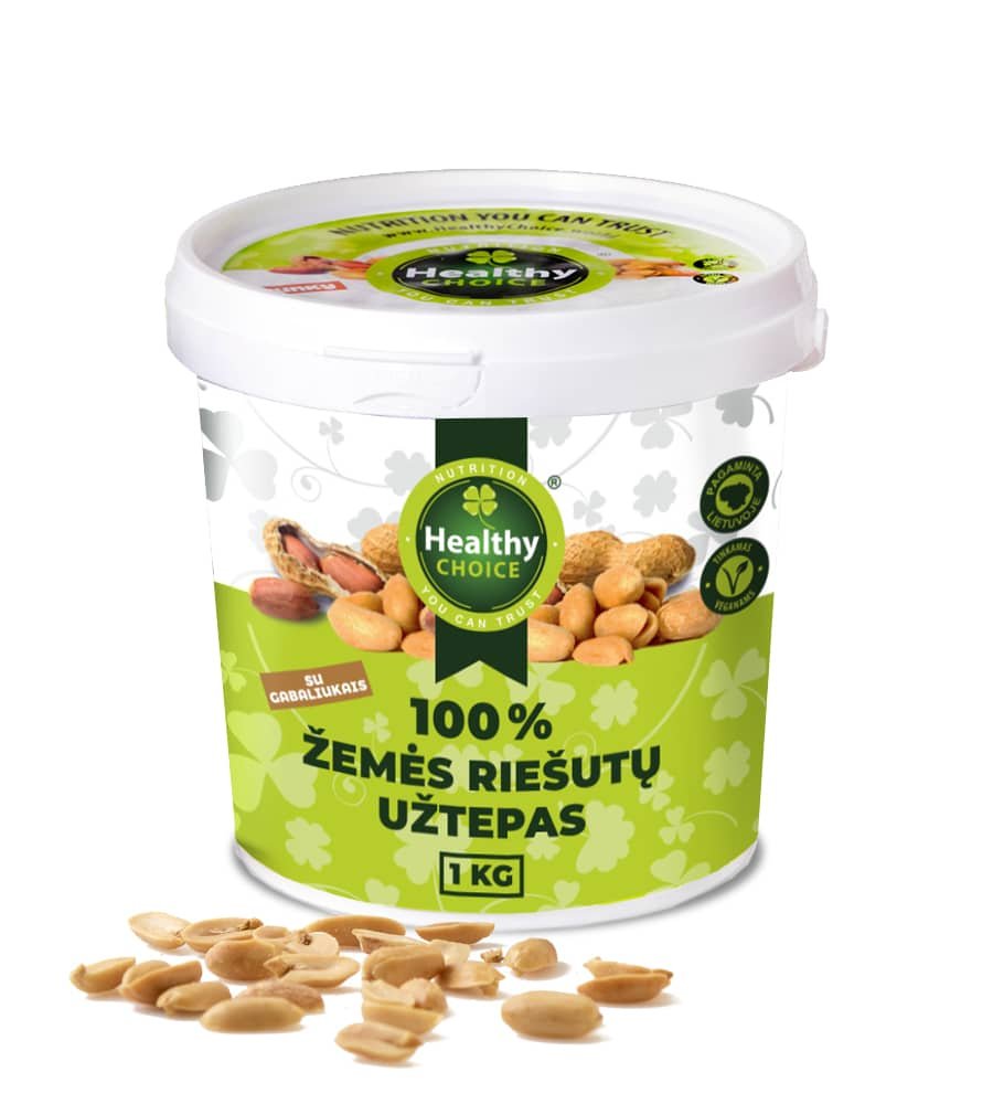 healthy choice zemes-riesutu-sviestas-1kg-LT-kaina