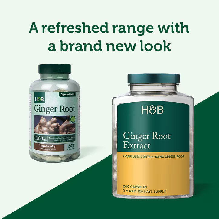 Holland & Barrett Ginger Root Extract - 120 caps kaina akcija