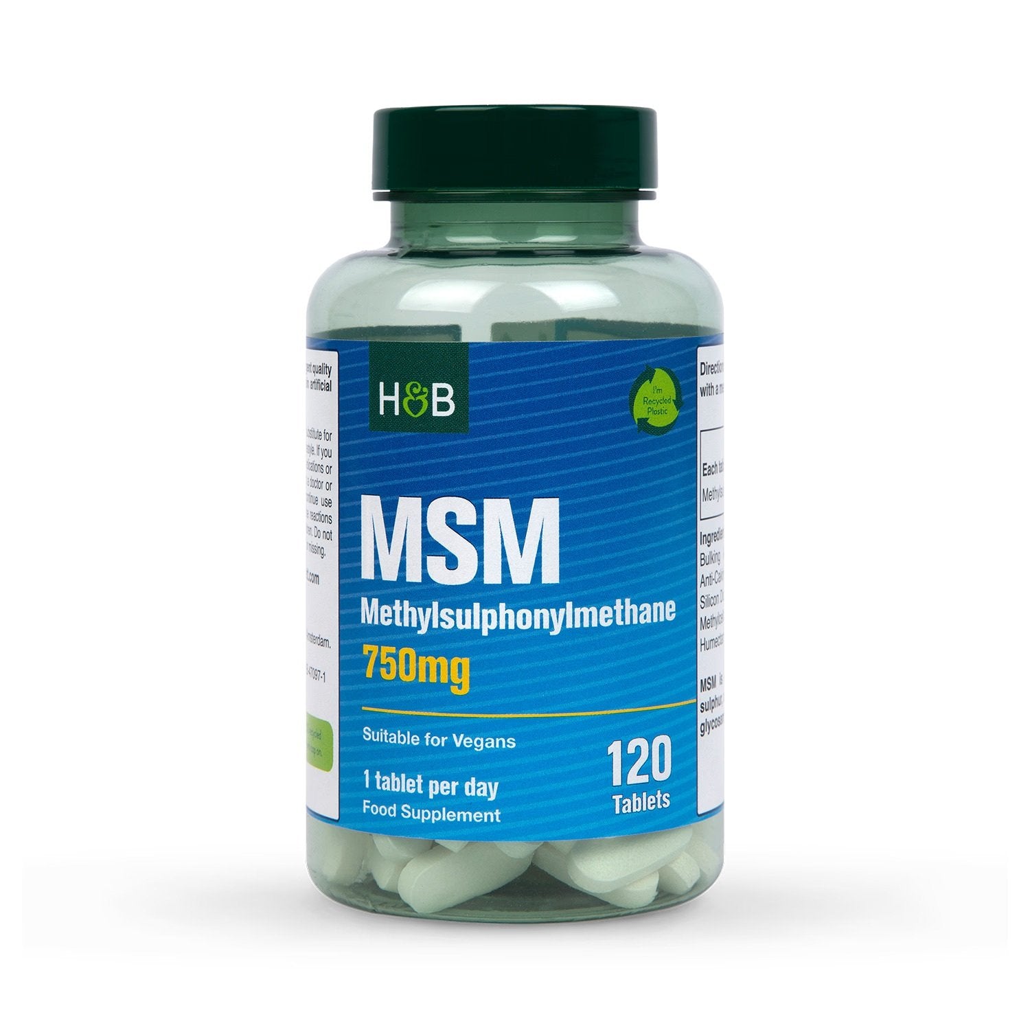 Holland & Barrett MSM, 750mg - 120 tablets kaina