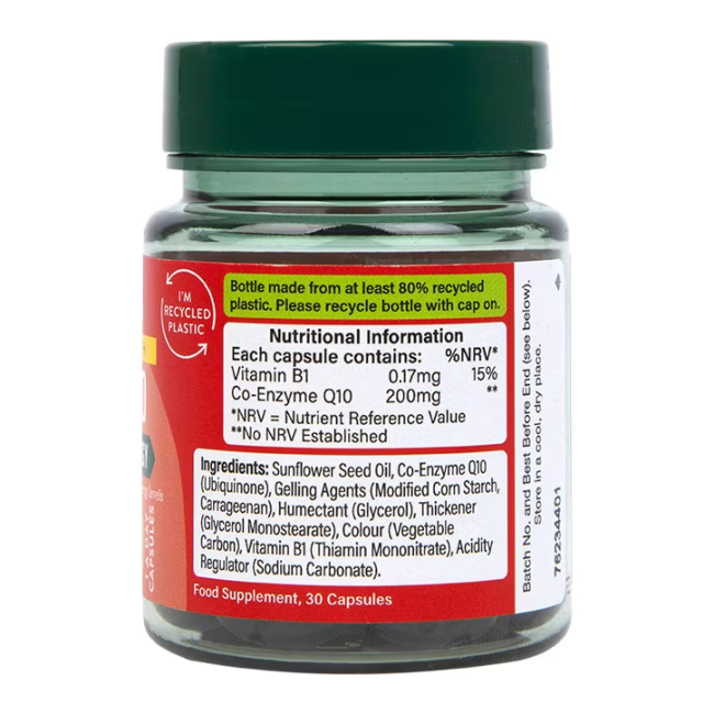 Holland & Barrett Super Strength Co-Q10 200mg 30 Capsules sudetis