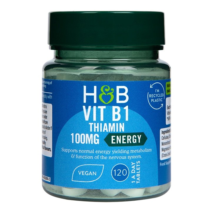 Holland & Barrett Vitamin B1 Thiamine 100mg , tabletės kaina