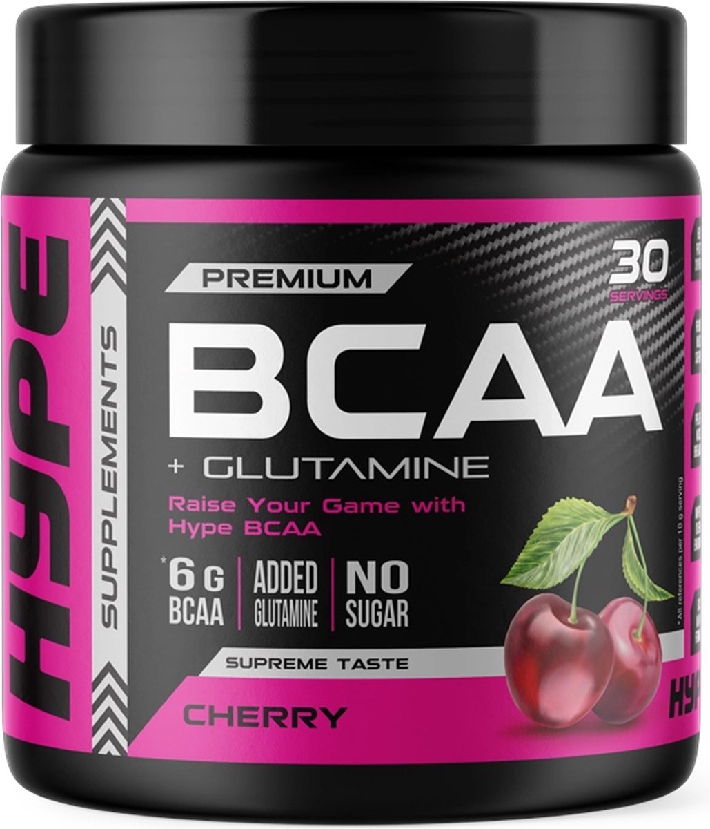 Hype BCAA + Glutamine - 300 grams cherry kaina