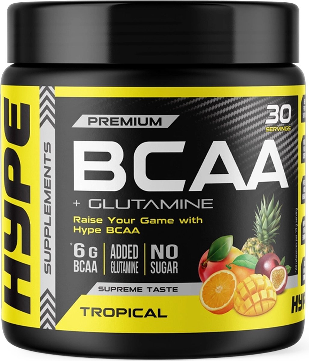 Hype BCAA + Glutamine - 300 grams tropical kaina