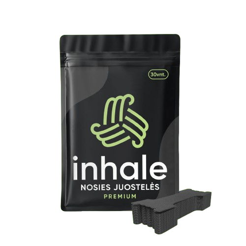 INHALE Premium Nosies Juostelės juodos