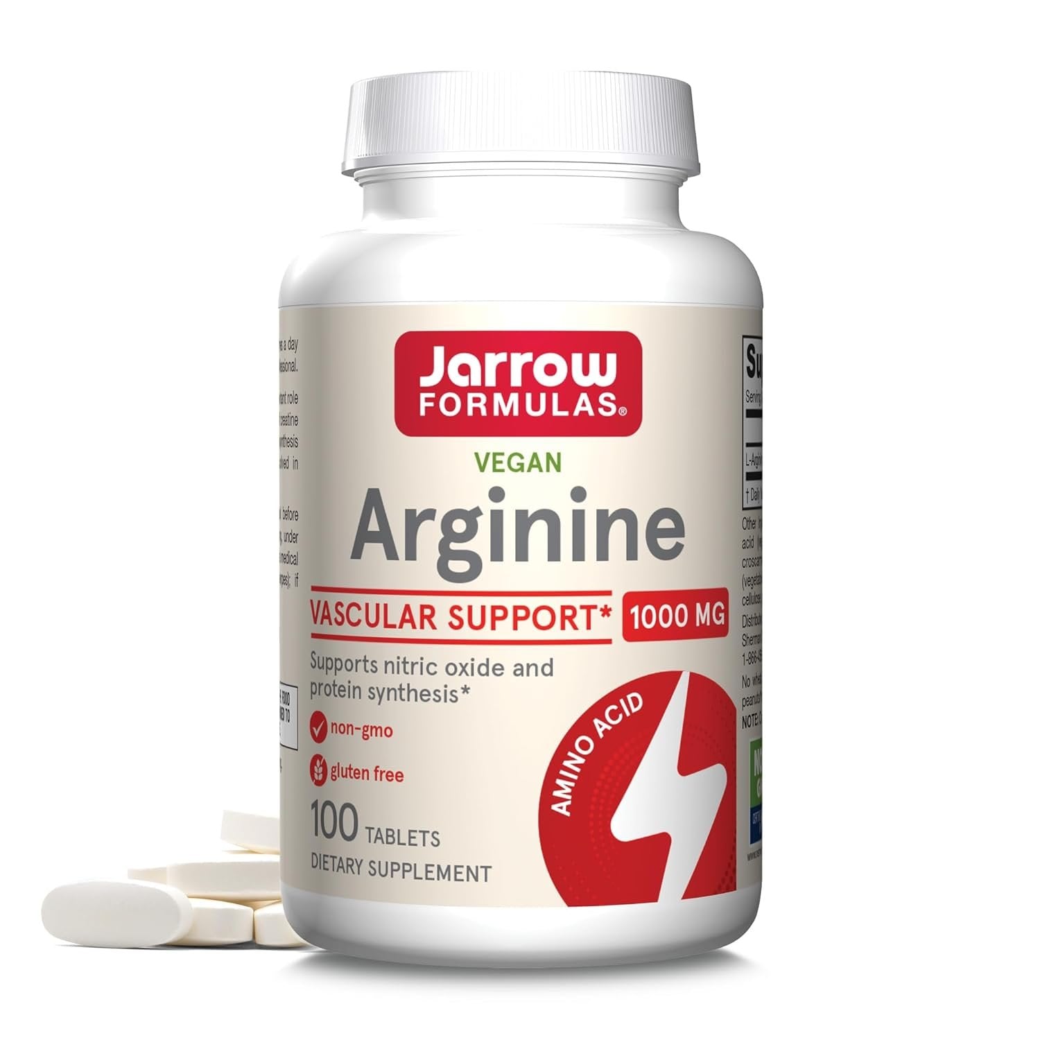 Jarrow Formulas Arginine, 1000mg - 100 tablets