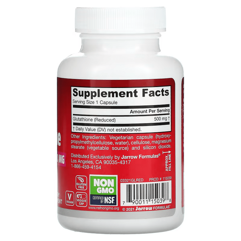 Jarrow Formulas Glutathione Reduces 500mg 60vcaps 2