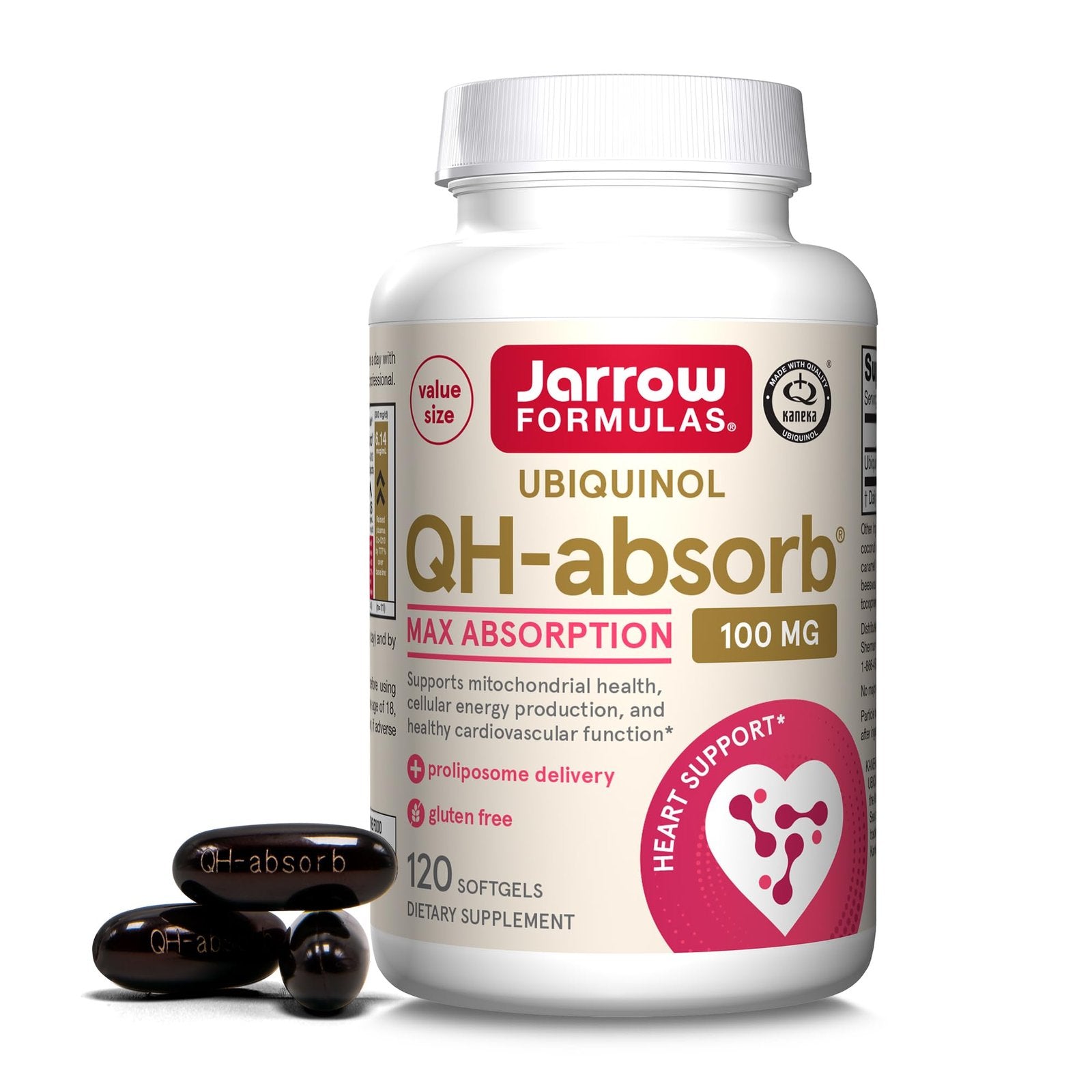 Jarrow Formulas Ubiquinol QH-absorb, 100mg - 120 softgels kaina akcija