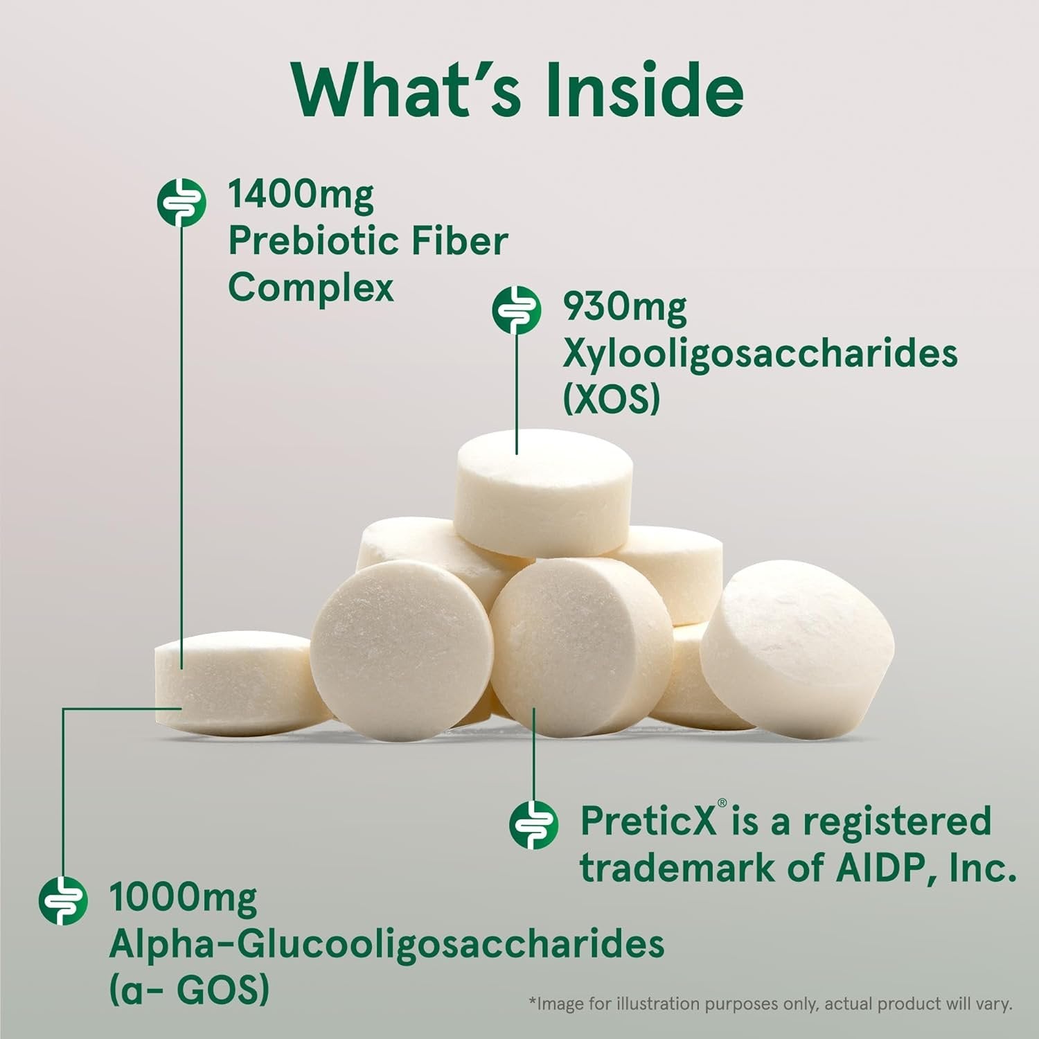 Jarrow Formulas® Prebiotic XOS + α-GOS 90 Chewable Tablets sudetis