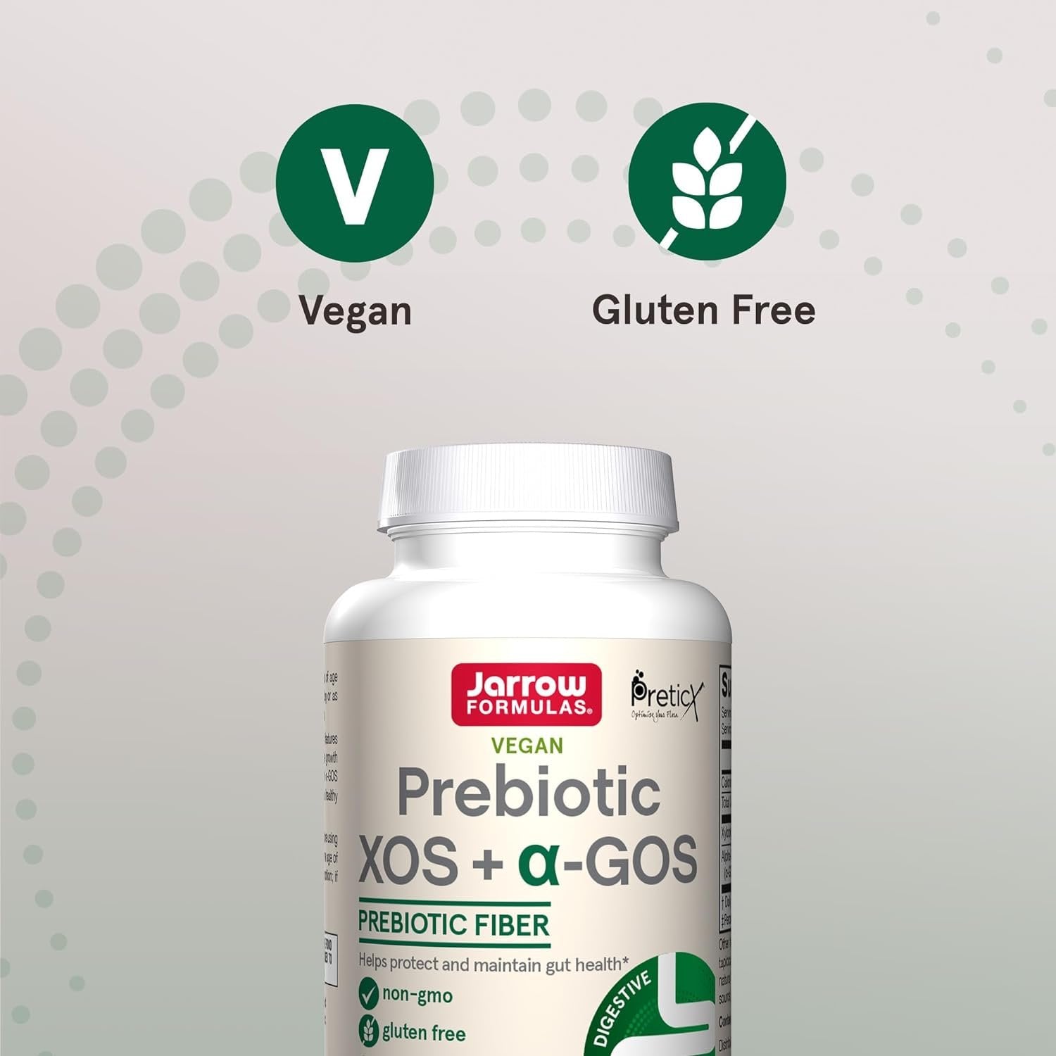 Jarrow Formulas® Prebiotic XOS + α-GOS 90 Chewable Tablets vegan