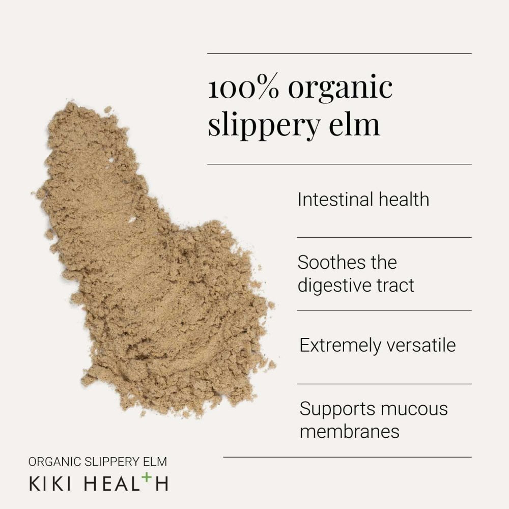KIKI Health Slippery Elm Powder - 45 grams gluosnio miltelai ekologiski