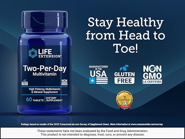 Life Extension Two-Per-Day Multivitamin baneris