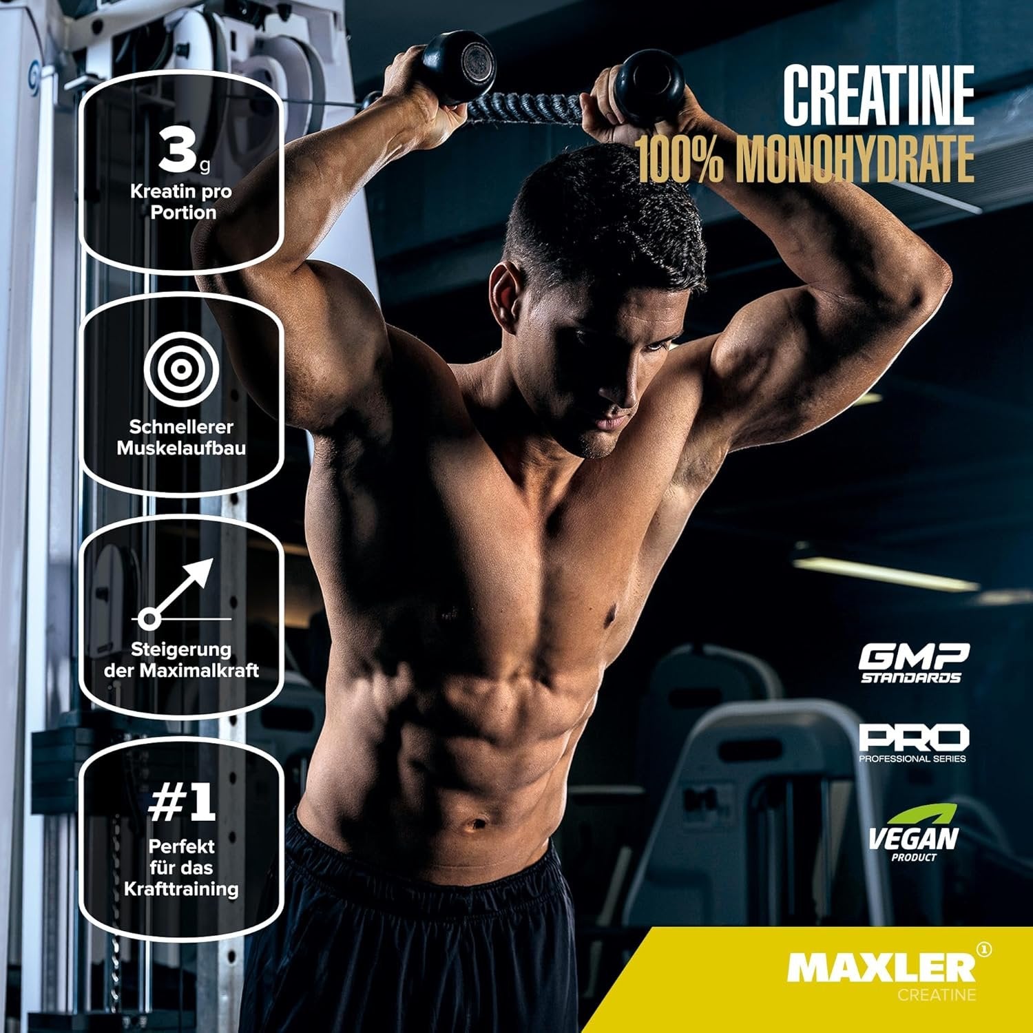 MAXLER Creatine Monohydrate 300g faktai