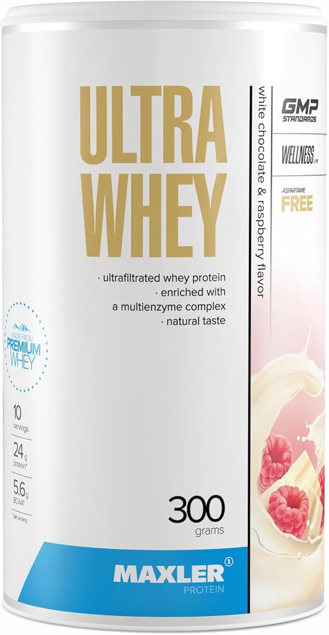 Maxler Ultra Whey - Protein 300g can white choc raspberry
