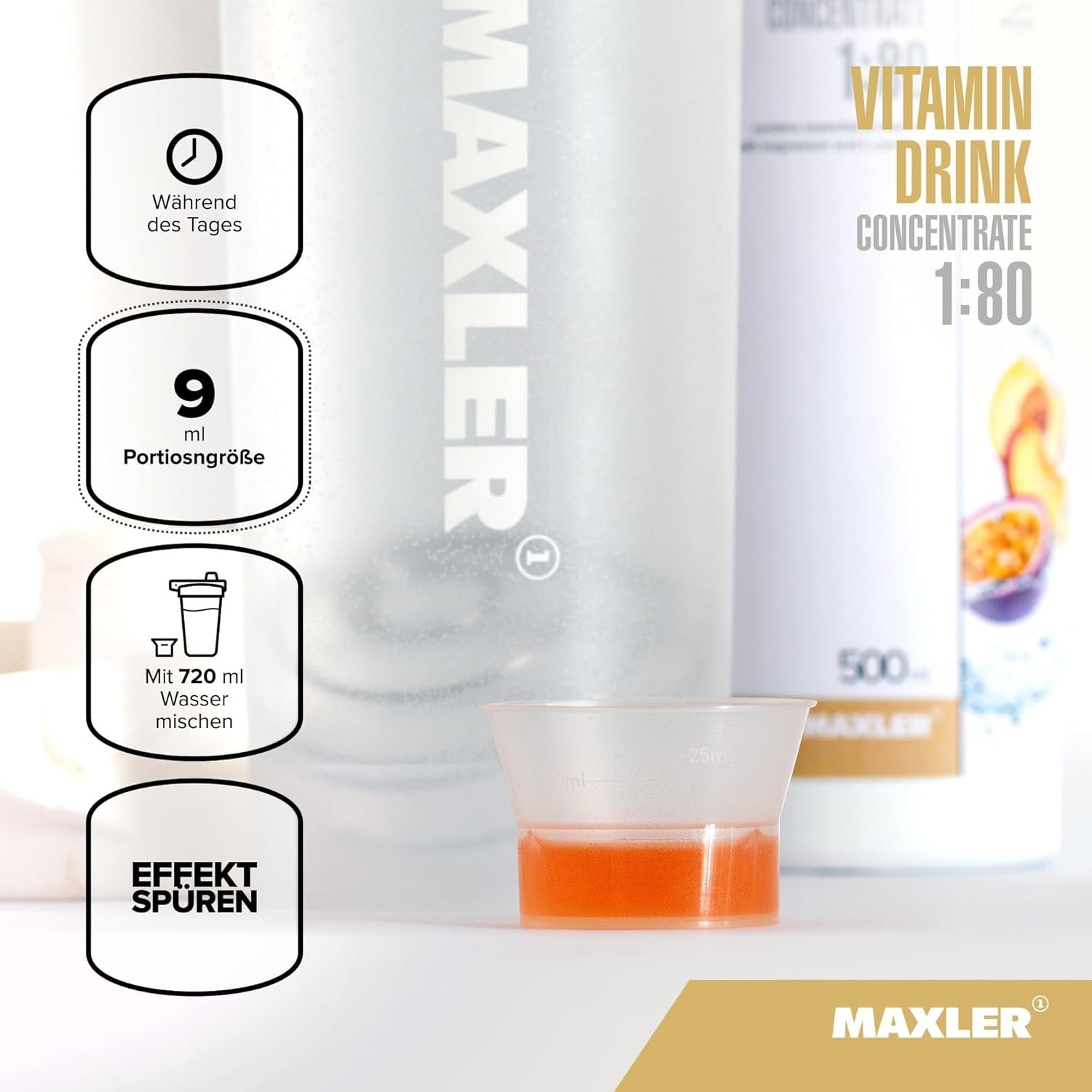 Maxler Vitamin Drink Concentrate 500ml faktai