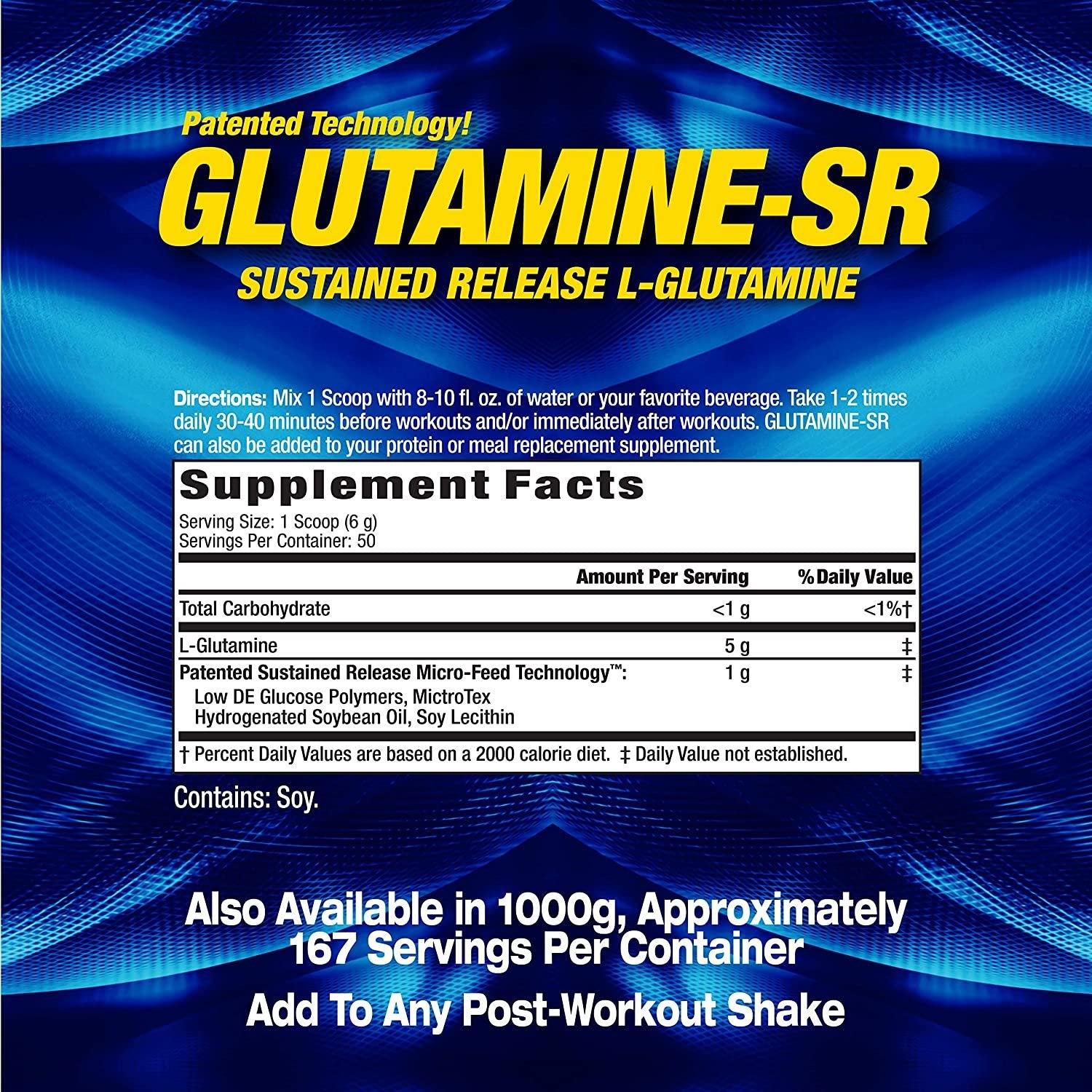 MHP Glutamine-SR - 300 grams sudetis