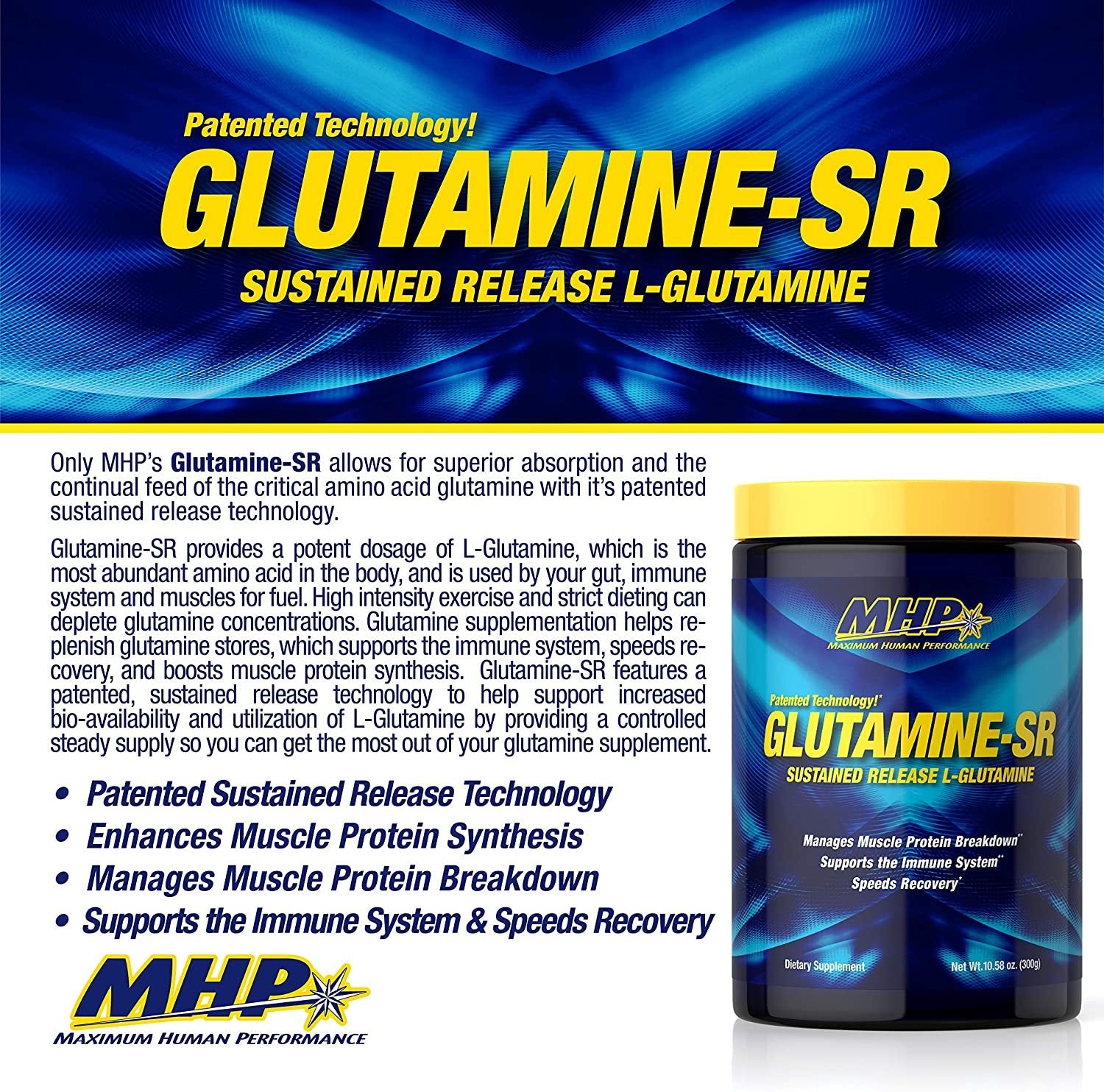 MHP Glutamine-SR - 300 grams vartojimas