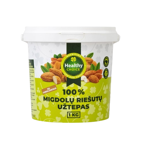 Migdolų riešutų užtepas su gabaliukais, 1kg kaina