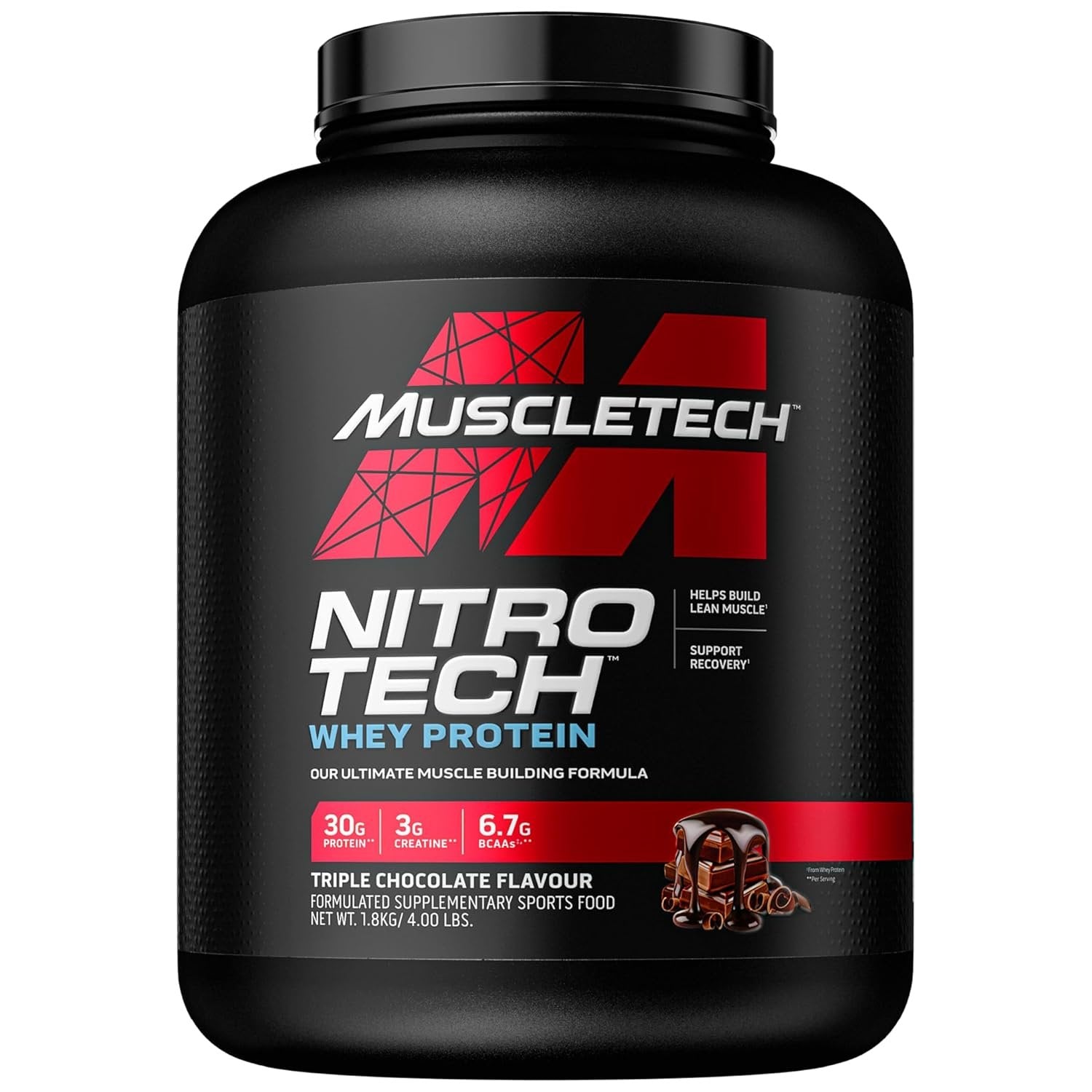 Muscletech Nitro Tech Whey Protein - 1810g kaina