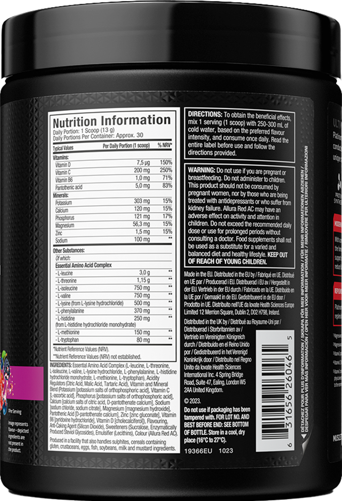 MuscleTech Platinum 100% EAA+ 399-401 grams fruit punch sudetis