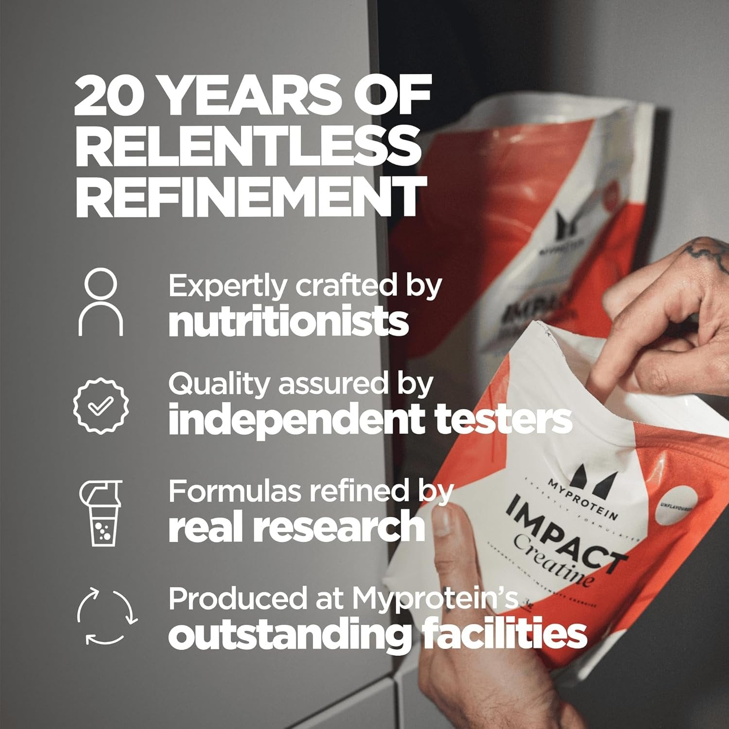 Myprotein Impact Creatine 1kg faktai