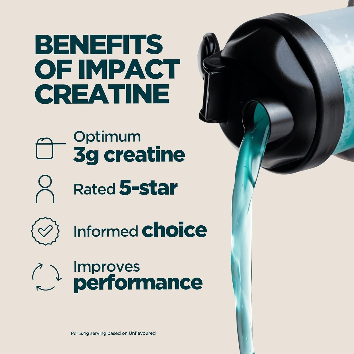 Myprotein Impact Creatine 1kg nauda