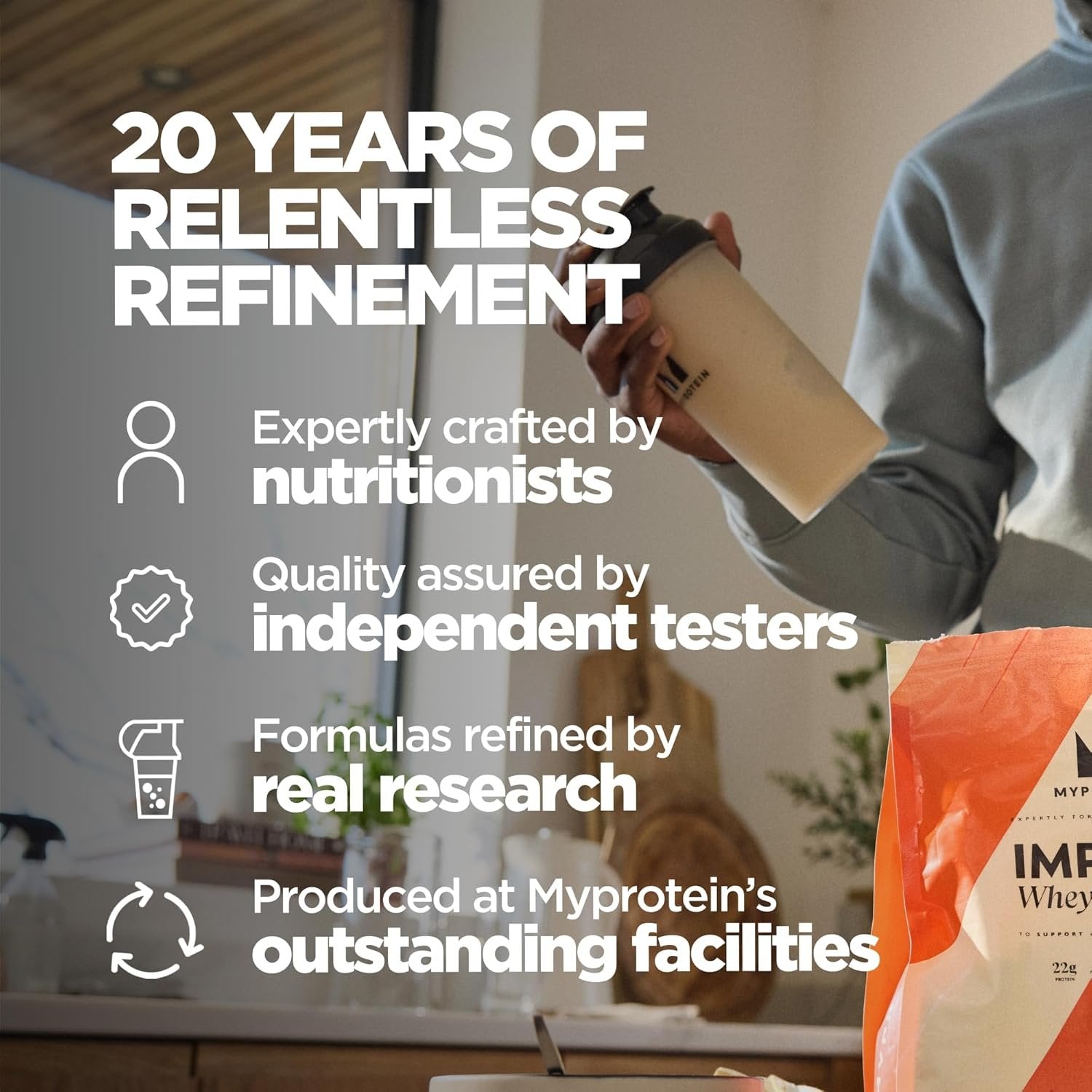 Myprotein Impact Whey Protein 1kg baneris