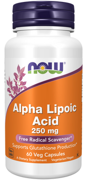 NOW Alpha Lipoic Acid 250mg 60 Veg. Capsules kaina