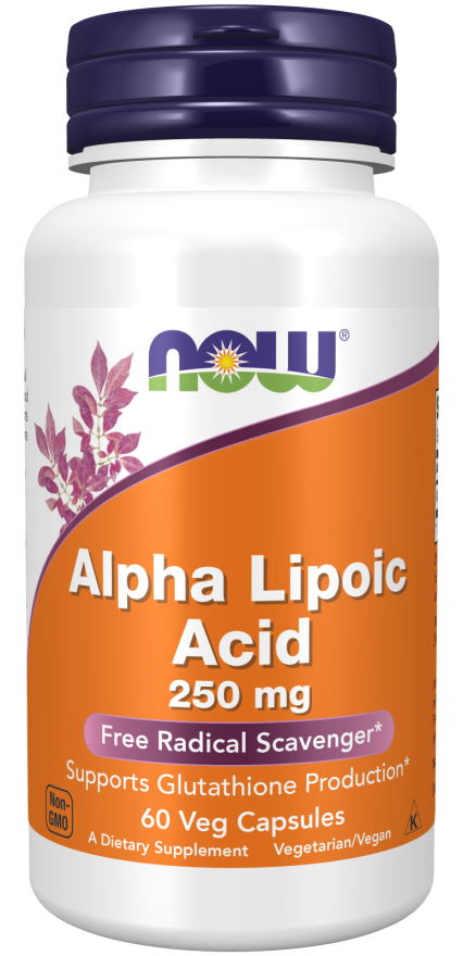 NOW Alpha Lipoic Acid 250mg 60 Veg. Capsules kaina