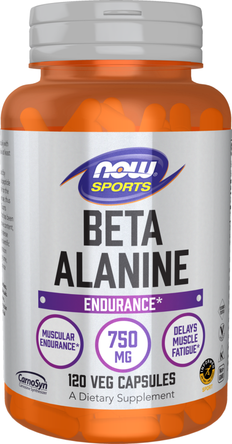 NOW Beta Alanine 750mg 120 caps kaina