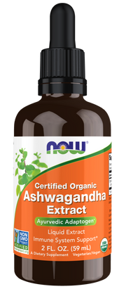NOW Certified Organic Ashwagandha Extract 59ml kaina