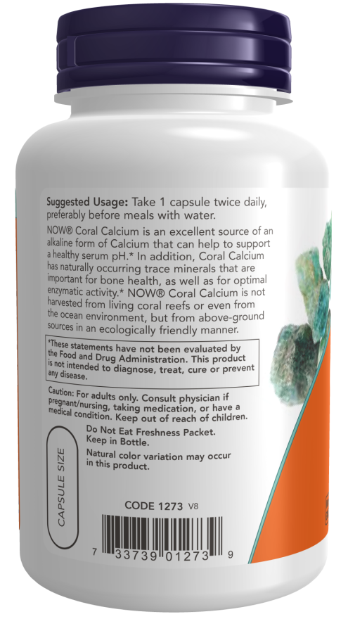 NOW Coral Calcium 1000mg 100 Veg Caps usage