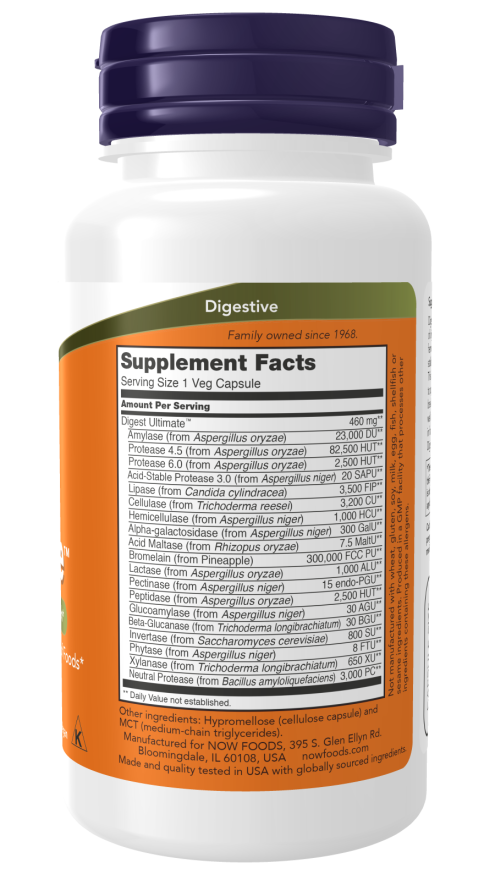 NOW Digest Ultimate – 60 veg caps sudetis