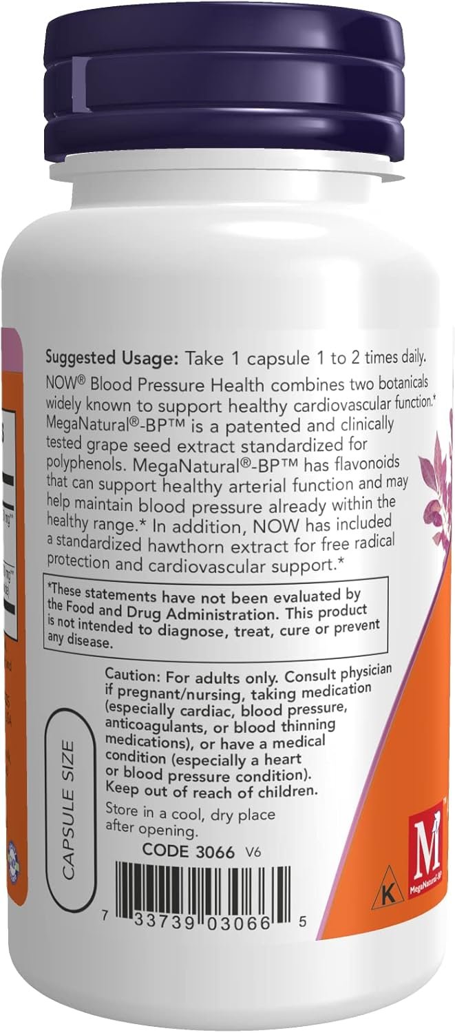 NOW Foods Blood Pressure Health 90 vcaps vartojimas