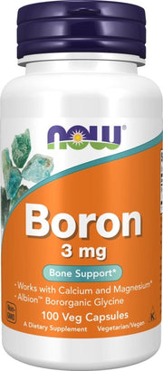 NOW Foods Boron 3mg 100 vcaps kaina pirkti