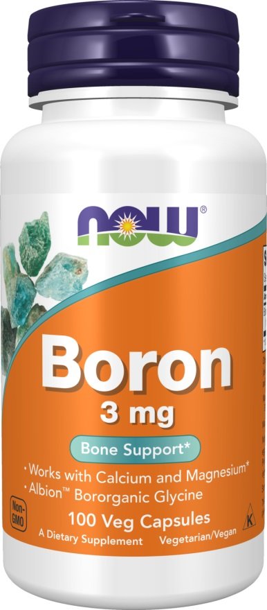 NOW Foods Boron 3mg 100 vcaps kaina pirkti