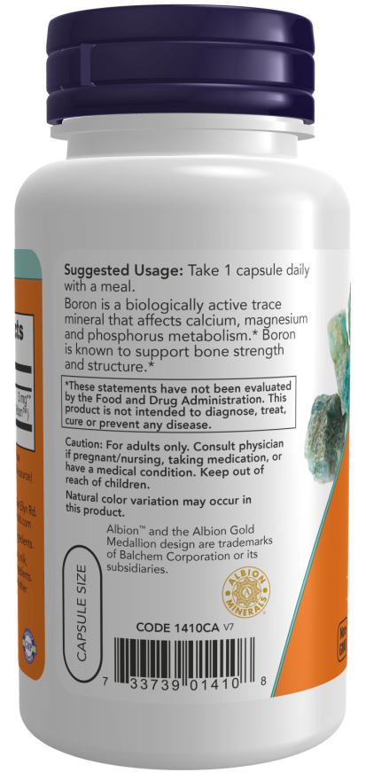NOW Foods Boron 3mg 100 vcaps vartojimas