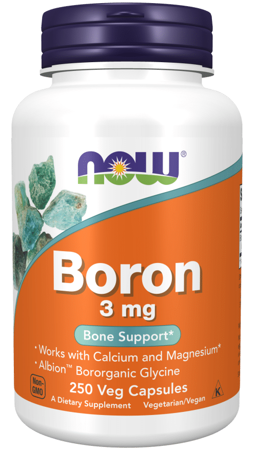 NOW Foods Boron 3mg 250 vcaps kaina