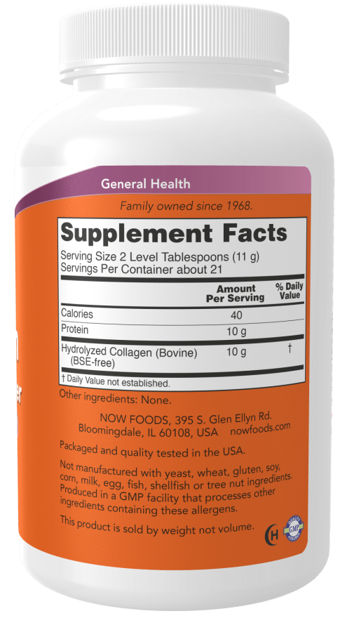 NOW Foods Collagen Peptides Powder - 227 grams sudetiss