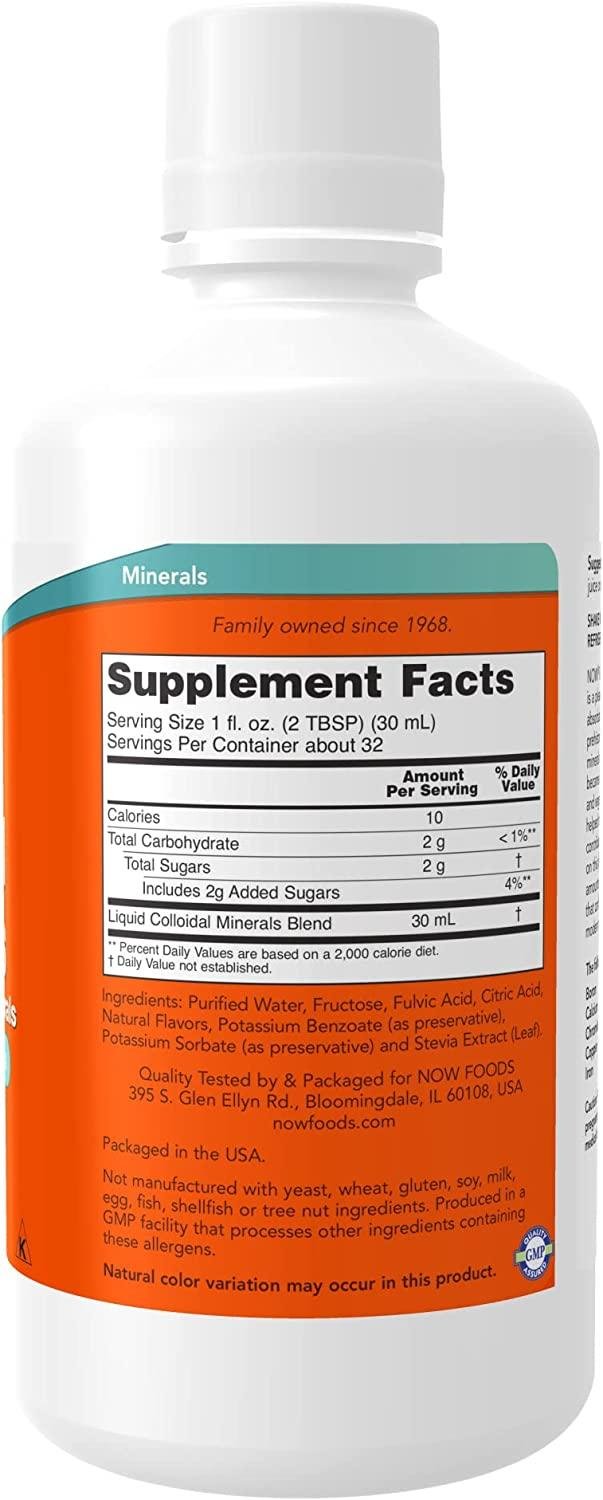 NOW Foods Colloidal Minerals – 946ml sudetis