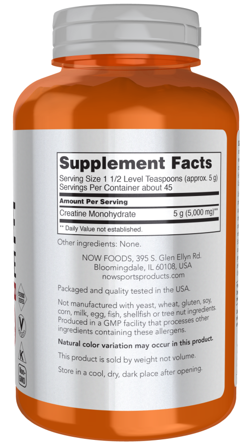 NOW Foods Creatine Monohydrate, Pure Powder - 227 grams sudetis
