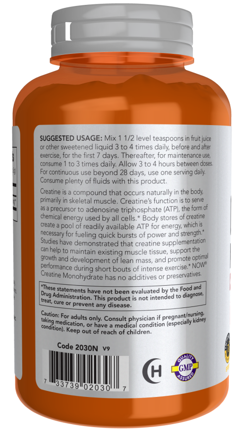 NOW Foods Creatine Monohydrate, Pure Powder - 227 grams vartojimas