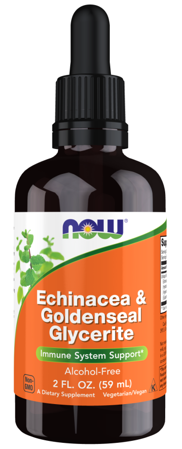 NOW Foods Echinacea & Goldenseal Glycerite - 60 ml. kaina